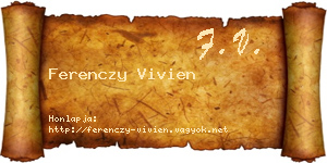 Ferenczy Vivien névjegykártya