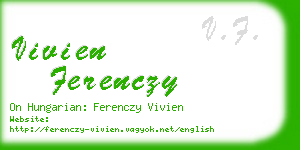 vivien ferenczy business card